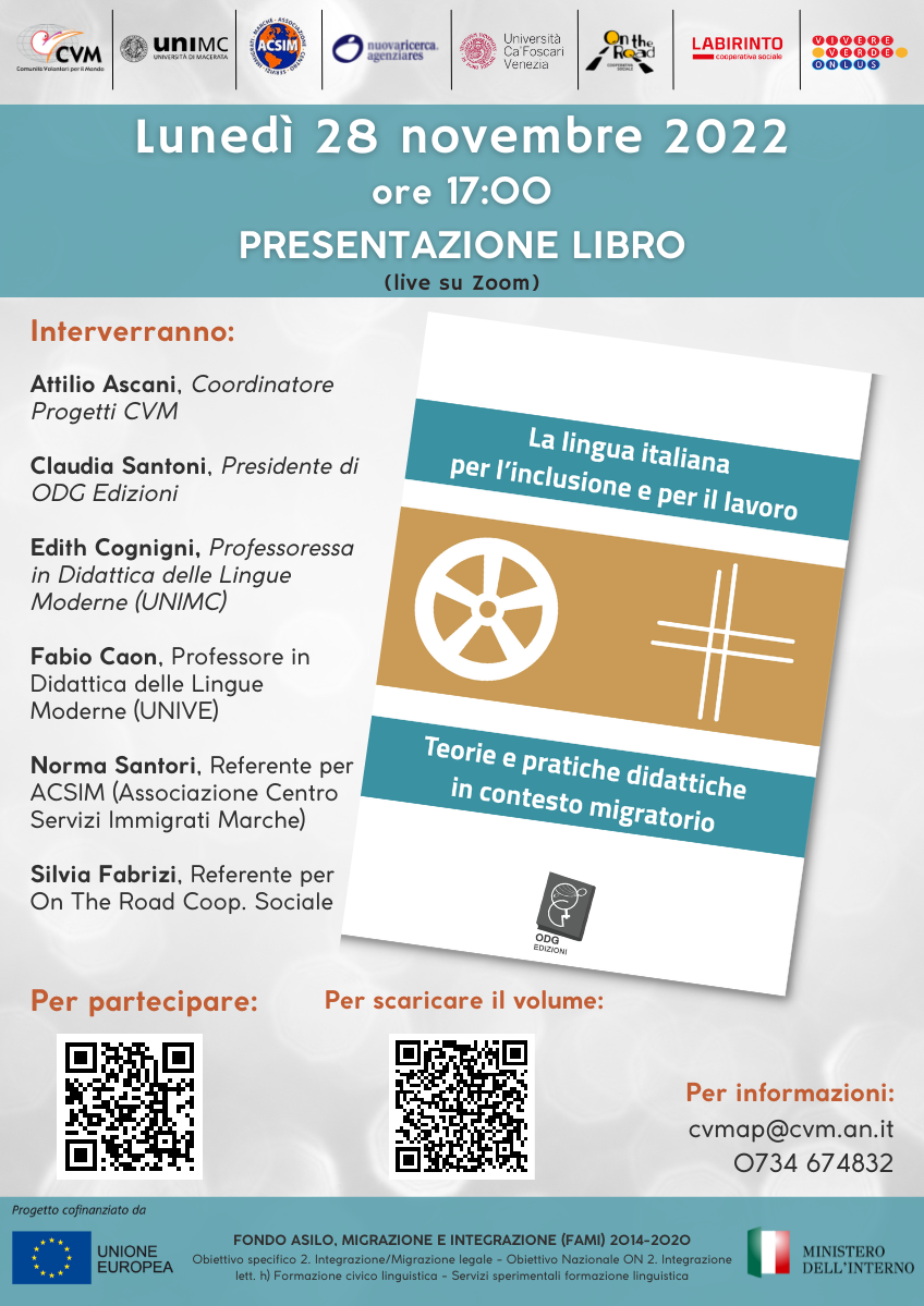 Locandina di presentazione del volume